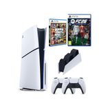Sony Playstation 5 Slim +2.kol Dualsense +Şarj istasyonu +PS5 FC26 + GTA V