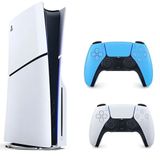 Sony PlayStation 5 Slim CD Edition 1 TB Oyun Konsolu + Beyaz Mavi 2 DualSense