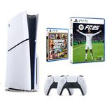 Sony Playstation 5 Slim Cd Edition + 2. Dualsense Ps5 Kol + Fifa Fc 25 + Gta 5 (İthalatçı Garantili)