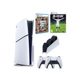Sony Playstation 5 Slim Cd Edition + 2. DualSense Ps5 Kol + Sarj istasyonu + Fifa Fc 25 + GTA 5