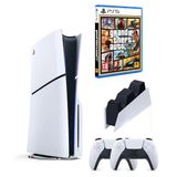 Sony Playstation 5 Slim Cd Edition + 2. Dualsense Ps5 Kol + Sarj İstasyonu + Gta 5 (İthalatçı Garantili) Trcl2