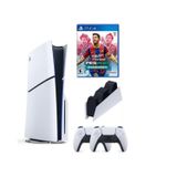 Sony Playstation 5 Slim CD Edition + 2. Dualsense Ps5 Kol + Sarj Istasyonu + PES 21 Beyaz