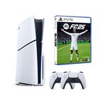 Sony Playstation 5 Slim CD Edition Oyun Konsolu - 2. DualSense PS5 Kol + Fifa FC 25 PS5 Oyun (İthalatçı Garantili)