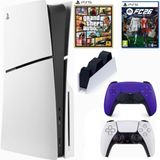 Sony Playstation 5 Slim CD (Ithalatçı Gaarntili) CFI-2116 +2.dualsense Mor Jarj Istasyonu FC26 + Gta5