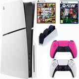 Sony Playstation 5 Slim CD (Ithalatçı Gaarntili) CFI-2116 +2.dualsense Pembe Jarj Istasyonu FC26 + Gta5