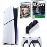 Sony Playstation 5 Slim CD'Lİ Edition +2.Dualsense + Şarj İstasyonu+ PS5 FC 24 + PS5 GTA 5