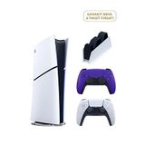 Sony Playstation 5 Slim Digital Edition 825 Gb Ssd Oyun Konsolu + 2. Ps5 Mor Kol + Ps5 Şarj İstasyonu (yeni Sürüm) - Beyaz