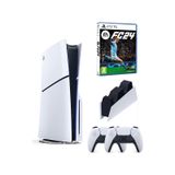 Sony Playstation 5 Slim Standart Edition +2 Dualsense Kol + Şarj İstasyonu+ FC 24 Oyun Konsolu (İthalatçı Garantili)