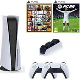 Sony Playstation 5 Standart Edition 2.kol Dualsense Şarj Istasyonu Ps5 Gta 5 Ps5 FC25 - Beyaz
