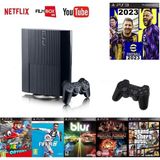 Sony Ps3 320gb + 2 adet sıfır gamepad + 70 oyun Pes 2023 Gta 5 Blur vb Güncel oyunlar