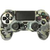 Sony Ps4 Dualshock 4 Silikon Kılıf - Yeşil Askeri Desenli