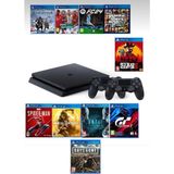 SONY PS4 Slim 1 TB Kasa 10 Oyunlu 2 Kollu Teşhir Ürün 12 Ay Güvence ile Sürükleyici Deneyim - Siyah