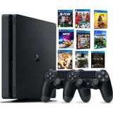 Sony Ps4 Slim 500 GB | 2 Adet Dualshock 4 | 10 Adet Dijital Oyun | 1 Alfa Consol