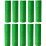 Sony Vtc6 18650 3.7V 3000 Mah Li-Ion Şarjlı Pil 10'lu (Başlıksız Flat Top) - Yeşil