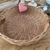 Sooboho Rattan Deri Kulplu Sepet Kalpli