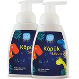Soop Baby %100 Doğal Çocuk Köpük Sabun Dinozor 2x300 mL Bitkisel Hipoalerjenik Pudra Kokulu
