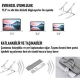 Soopii DM09 12.6''-15.6''-17.3'' Çift Katlı 15 Seviyeli Katlanabilir Taşınabilir Alüminyum Dizüstü Laptop Notebook Standı - 1 GB
