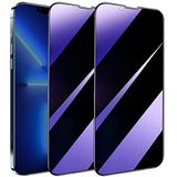 SOOPUR [2 Paket iPhone 13 Pro Max ve iPhone 14 Plus ile Uyumlu Anti Mavi Işık Gizlilik Ekran Koruyucu 6,7 inç, Çizilmeye Dayanıklı, Kırılmaz Kırılmaz Cam Film, Yuvarlak Kenar Tam Kaplama