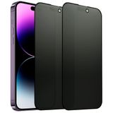 SOOPUR [2 Paket Mat Gizlilik Ekran Koruyucu iPhone 14 Pro Max 6,7 inç için, Parlama Karşıtı, Casusluk Çizilmeye Dayanıklı Temperli Cam Film, Pürüzsüz ve Hassas Dokunuş, Yuvarlak Kenarlar Tam Kaplama