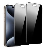 SOOPUR 2'li Paket 4 Yollu 360° Gizlilik Ekran Koruyucu iPhone 15 Pro Max 6,7 İnç için, Yatay ve Dikey Her Yerde Anti-Spy Temperli Cam Film, Yüz Kimliğine Duyarlı Yüksek Mukavemetli Koruma