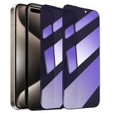 SOOPUR 2'li Paket iPhone 15 Pro Gizlilik Ekran Koruyucusu, Hizalama Çerçevesi, Anti-Spy Anti-Mavi Işık Göz Koruması Çizilmeye Dayanıklı Temperli Cam Film, Yuvarlak Kenarlar Tam Kaplama