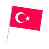 Sopalı Bez Bayrak 20X30 Türk Bayrağı - 10 Adet