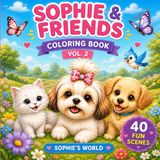 Sophie & Friends Vol. 2: A Sweet and Easy Animal Friends Coloring Book for Kids Ages 3–8 (Sophie's World)