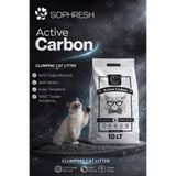 Sophresh Aktif Karbonlu Topaklanan Kedi Kumu 10 L – %100 Doğal Bentonit, Güçlü Topaklanan