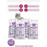 Sophresh Lavanta Kokulu Topaklanan Kedi Kumu 4x5 Lt
