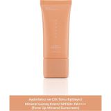 Sopure Tone Up Güneş Kremi-Cilt Tonu Eşitleyici, Pembe Tonlu, Aydınlatıcı %100 Mineral Filtreli, Alkolsüz ve Parfümsüz, Göz Yakmayan Güneş Koruyucu SPF50+ PA++++ 50 ML