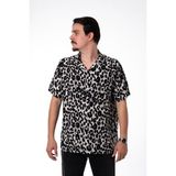 Sör Bülend Büyük Beden Gömlek Leopar Desenli - Bej - Leopar - 4XL