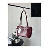 sora bags Bordo Mila Kemer Detaylı Omuz Çantası