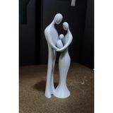 Sora Design Aile Figürlü Dekoratif Heykel Modern Minimalist Sevgi ve Birlik Simgesi Biblo - Beyaz