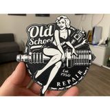 Sora Design Old School Repair Temalı Dekoratif Bardak Altlığı Masa Üstü Aksesuarı - Tek Ebat