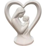 Sora Group Anne Bebek Dekoratif Salon Oturma Odasi Biblo – Salon ve Ofis Için Dekoratif Ürün 20 cm Beyaz