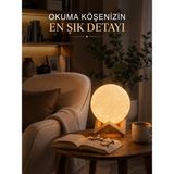 Sora Group Modern Tasarımlı 3D Ay Lambası Yatak Odası ve Salon Dekoru - Standart