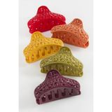 Sora Group Oval Çiçek Renkli Mandal Toka 8 cm - Standart