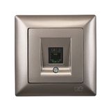 Sora Home 1 Adet Günsan Visage Ambiance Metalik Bej Telefon Prizi Visage Seri Çerçevesiz - Standart - 001-Renkli