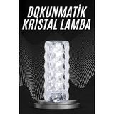 Sora Home Kristal Lamba Masa Lambası Şarjlı Masa Lambası Dokunmatik Sensör USB Şarjlı