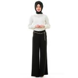 Soralline 1694 Siyah Abiye Bol Kadın Pantolon