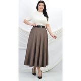 Soralline 779 Kahve Siyah Kadın Etek
