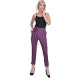 SORALLİNE BAYAN YAZLIK PANTOLON BELİ LASTİKLİ (MOR, 44)