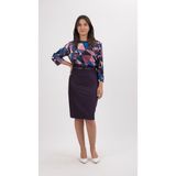 Soralline Kadın Kalem Etek60 cm Boyunda astarlı Ofis ETEKSoralline740 Mor - 46
