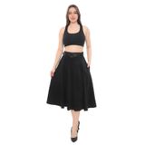 SORALLİNE KADIN KIŞLIK KLOŞ ETEK 75 CM BOYUNDA ASTARLI 780 CROCODIL KADİFE KUMAŞ (SİYAH, 40)