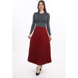 Soralline Kadın Plisoley Etek 781 Bordo - 38