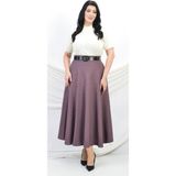 Soralline Sorallinekadın Kloş Etek - 38 - Mürdüm - Siyah
