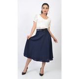 Sorallineline Bayan Kloş Etek 75 cm Boyunda - 03L-Lacivert - 44