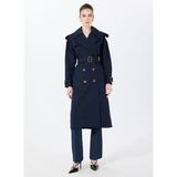 Sorbe Lacivert Kadın Trençkot MASCULINE TRENCH 9018