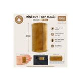 Sorendy Doğal Kemik Tarak Mini Bit Kepek Tarağı Cep Tarağı 8 Cm Çift Taraflı Sığır Boynuzu El Yapımı Kt-125