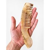 Sorendy Yerli Üretim Koç Boynuzu Saplı Kemik Tarak KT-164 El Yapımı Doğal Saç Tarağı (18–20 Cm)